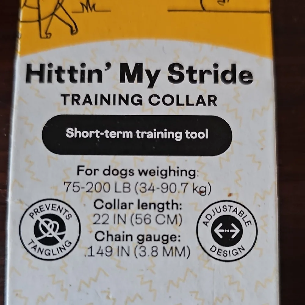 NWT Hittin' My Stride Short-term Training dog Collar Metal Prong 2XL - 3XL